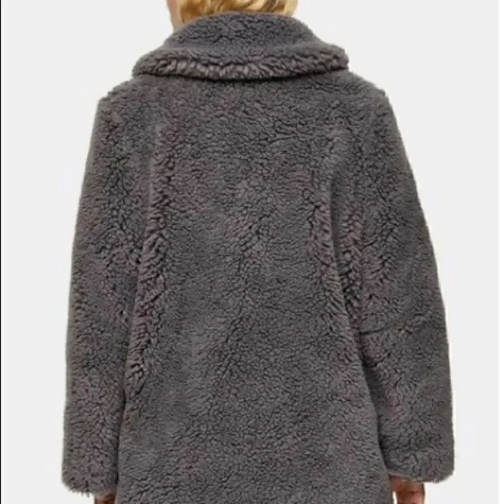 Topshop Faux Fur Borg Coat Size 8